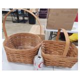 Two VTG Longaberger Baskets One With Liner