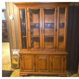 Tell City China Cabinet with Glass Doors