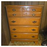 Wooden Chest of Drawers With Brass Handles