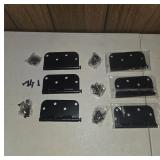 Black Metal Hinges with Screws