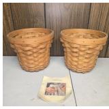 Two Longaberger Bouquet Baskets