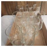 10 Clear Glass Tumblers
