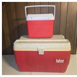 Igloo Legend and Rubbermaid Coolers
