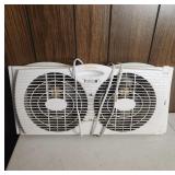 Sunbeam Twin Window Fan with Two Speeds