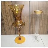 Empoli Pedestal Vase & WV Trumpet Vase