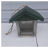 Plastic and Rope Hanging Bird Feeder