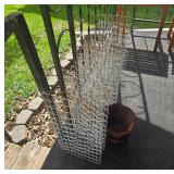 Metal Garden Trellises with Wooden Planter