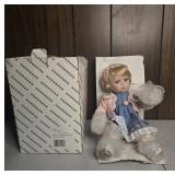 Waving Girl Porcelain Doll with Box