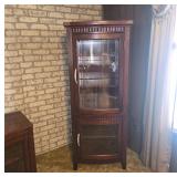 Wooden Display Cabinet with Glass Doors