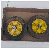 Two Yellow 6ï¿½1.75 Rubber Wheels
