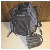 DeMarini Backpack and Franklin Softball Glove