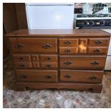 Six-Drawer Wooden Dresser With Metal Pulls