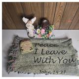 Decorative Lot with Blanket, Angel, and Floral