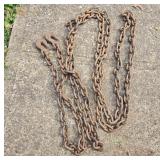 20 Ft 3/8' Chain with 2 Hooks in Crate
