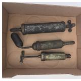 Three Vintage Grease Guns