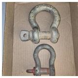Two Industrial Steel Shackles