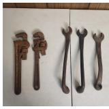 Pipe Wrenches and Ford Motor Co Wrenches Set