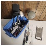 Kitchen Utensils in Bin