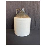 Stoneware Jug With Handle and Glazed Top