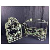 Green Metal Decorative Planters