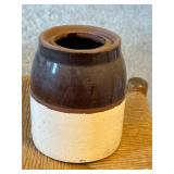 Two-Tone 6-Inch Stoneware Crock