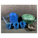 Enamelware Kitchenware With Coffee Percolator
