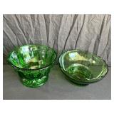 Green Glass Bowls by E.O. Brody Co.