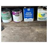Paint Cans, Paint Thinner, and Spray