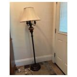Metal and Glass Floor Lamp, 64'' Tall