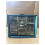 Blue Metal Storage Cabinet with Drawers