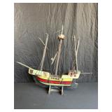 Handcrafted Wooden Sailing Ship Model