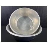 Two Aluminum Mixing Bowls