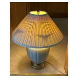 Table Lamp With Pleated Shade, 26 Inches Tall