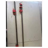 Two Jorgensen 1/2-Inch Pipe Clamps