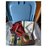Plastic Bin With Assorted Hardware