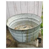 Galvanized Metal Wash Tub with No. 2 Mark