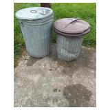 Galvanized Metal Trash Cans