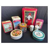 Decorative Tin Containers Lot
