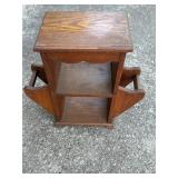 Wooden Magazine Rack with Open Storage