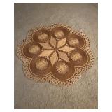 36-Inch Hand-Woven Straw Circular Decorative Mat