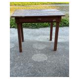 Wooden Table with One Drawer, 28x34x26 Inches