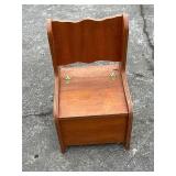 Wooden Hinged Storage Chair