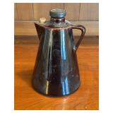 Brown Ceramic Liquor Decanter with Lid
