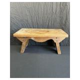 Small Wooden Footstool With Handle