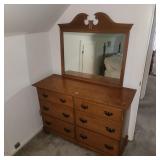 Wooden Dresser with Mirror by GB The Lucky Line