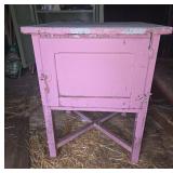 Enamel Top Cabinet with Galvanized Interior