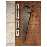 Level and Hand Saw Set