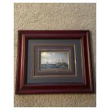 Framed Maritime Ship Painting, 26ï¿½ x 22ï¿½