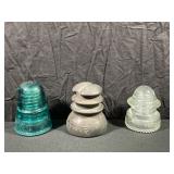 Three Vintage Insulators