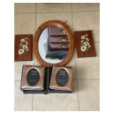 Mirror and Art Pieces With Photo Albums